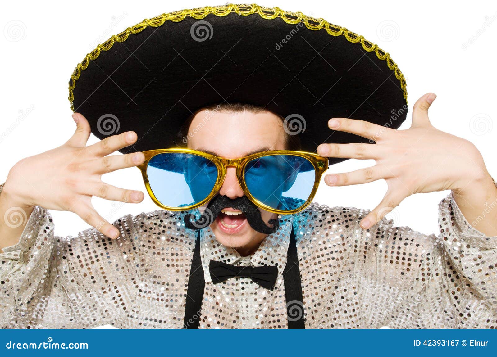 Funny mexican isolated on the white