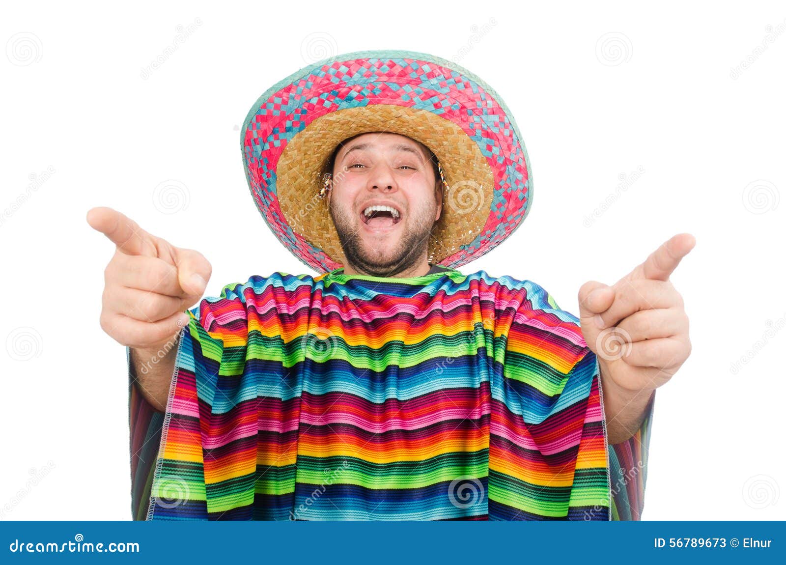 Funny Mexican Isolated on the White Stock Image - Image of merry ...