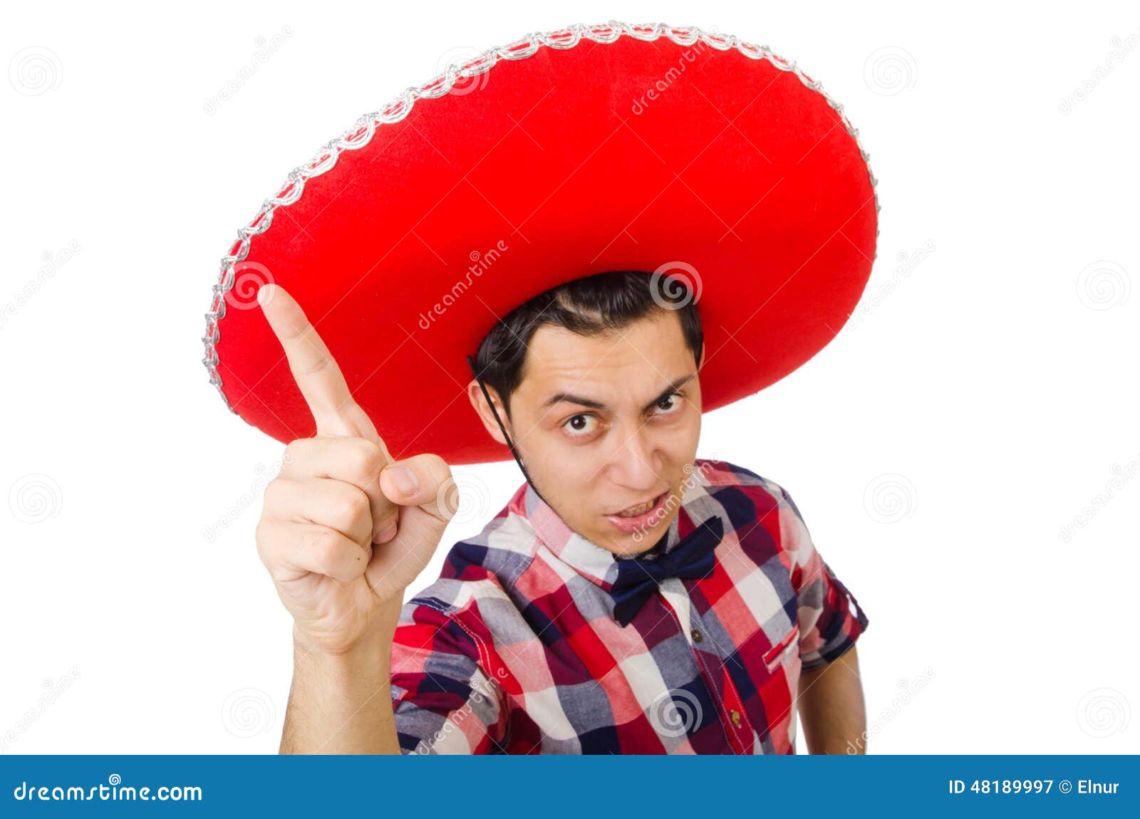 Funny Mexican with Sombrero Stock Image Image of humourous, funny