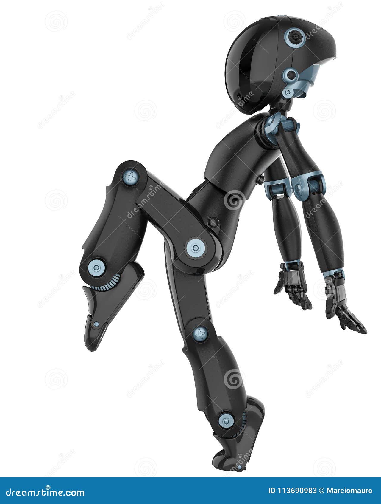 Mini and realy nice robot stock illustration. Illustration of funny -  113690988