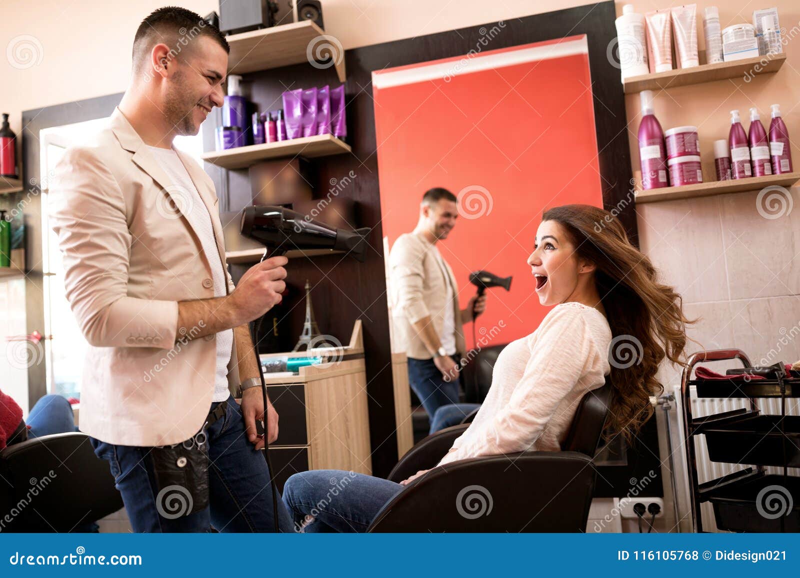 Funny Moments at Hair Salon, Smiling Happy Hairstylist Joking Wi Stock Photo - Image of barber, barbershop: 116105768 Funny Moments at Hair Salon, Smiling Happy Hairstylist Joking Wi Stock Photo - Image of barber, barbershop: 116105768