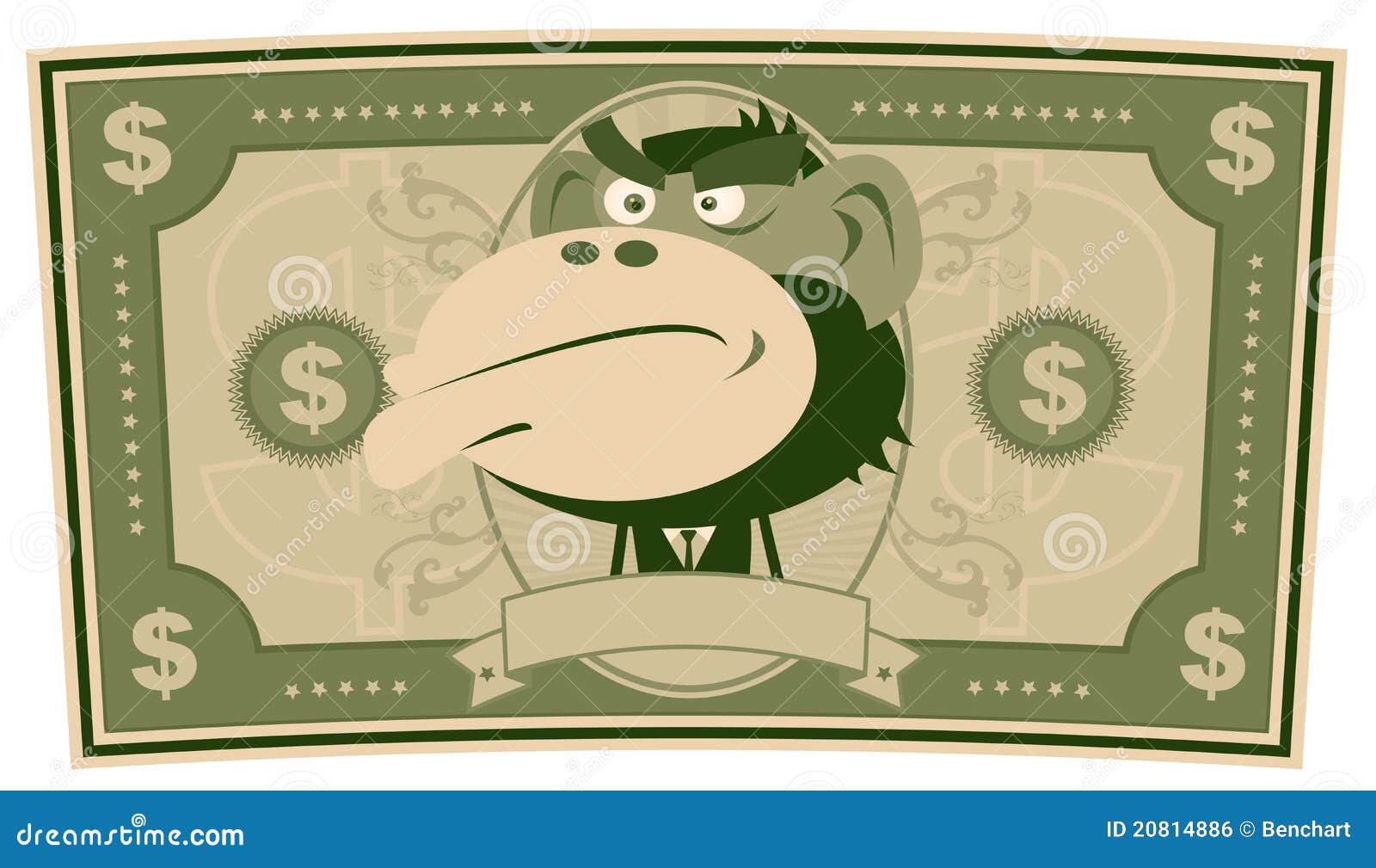 Funny Money - Cartoon US Dollar Royalty Free Stock Image - Image: 20814886
