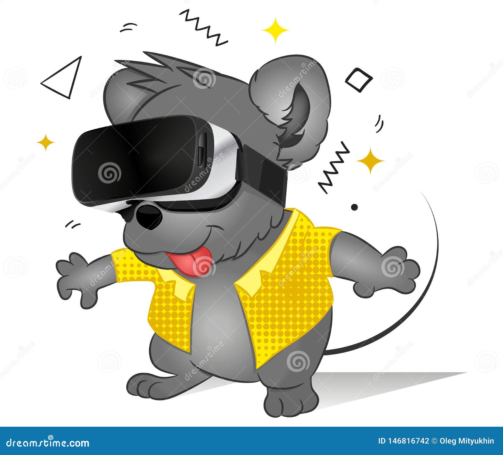 Funny Comic Mouse Using Virtual Reality Glasses. Future Technology. Cute  Animal Playing Video Game. Modern 3d Glasses Stock Vector - Illustration of  future, headset: 146816742
