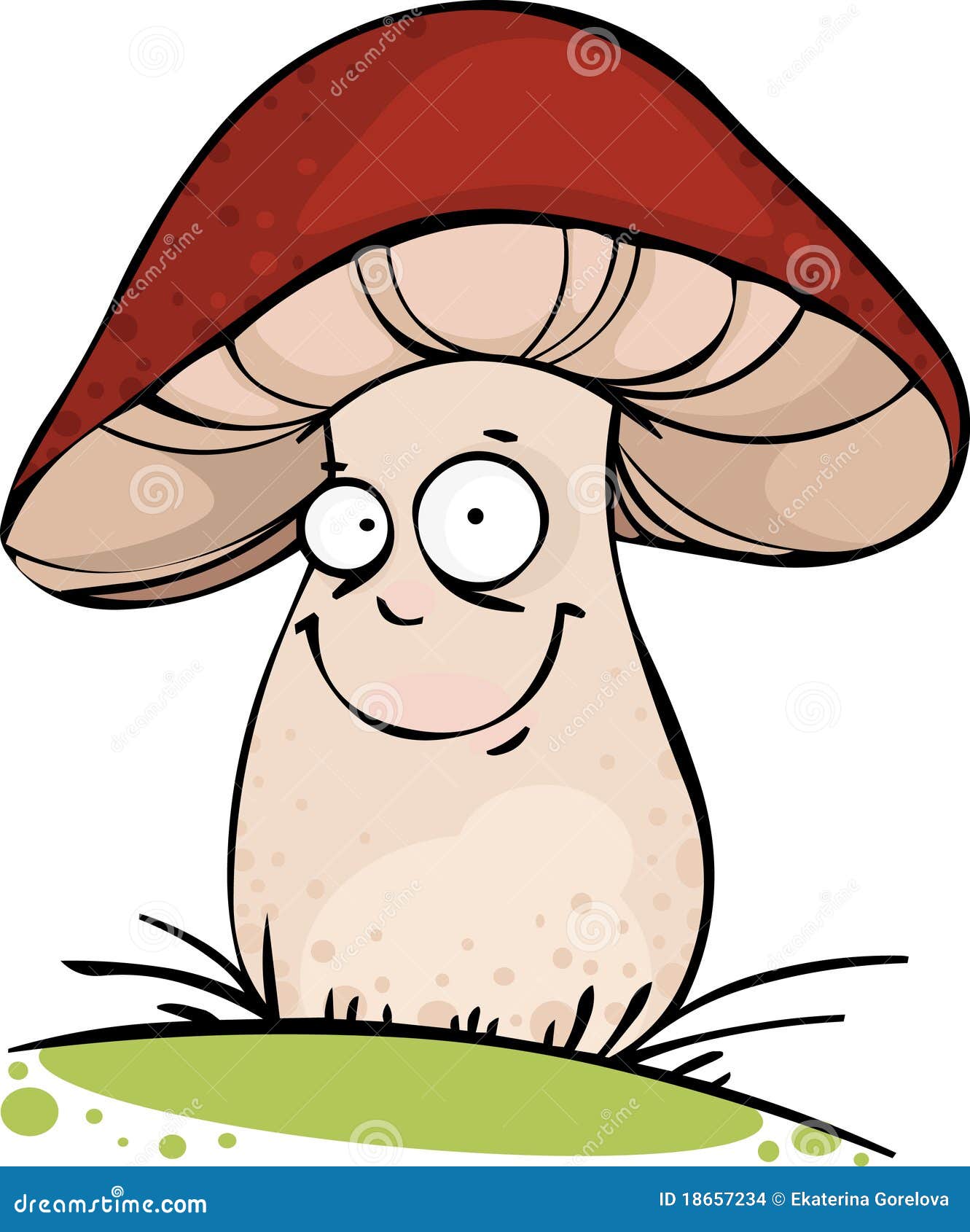 Funny mushroom stock vector. Illustration of flora, fungus 18657234