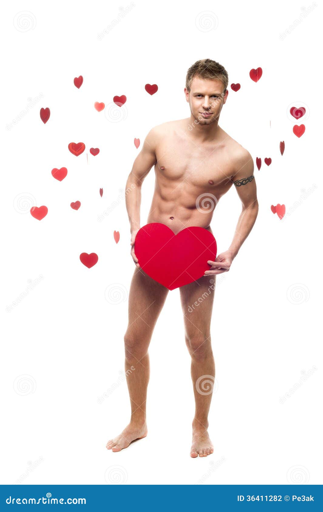 Naked Man With Hands On Backs Stock Photo - Image of 