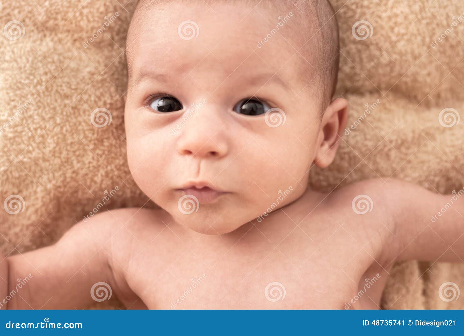 Funny newborn baby face stock image. Image of background 48735741