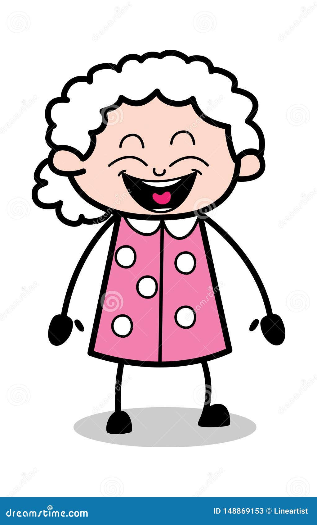 Funny - Old Cartoon Granny Vector Illustration Stock Illustration -  Illustration of grandmother, joyful: 148869153