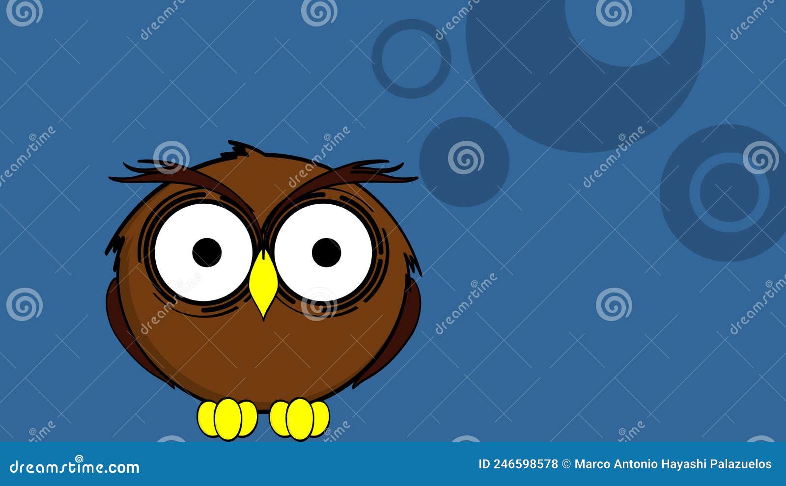 funny owl cartoon expression background