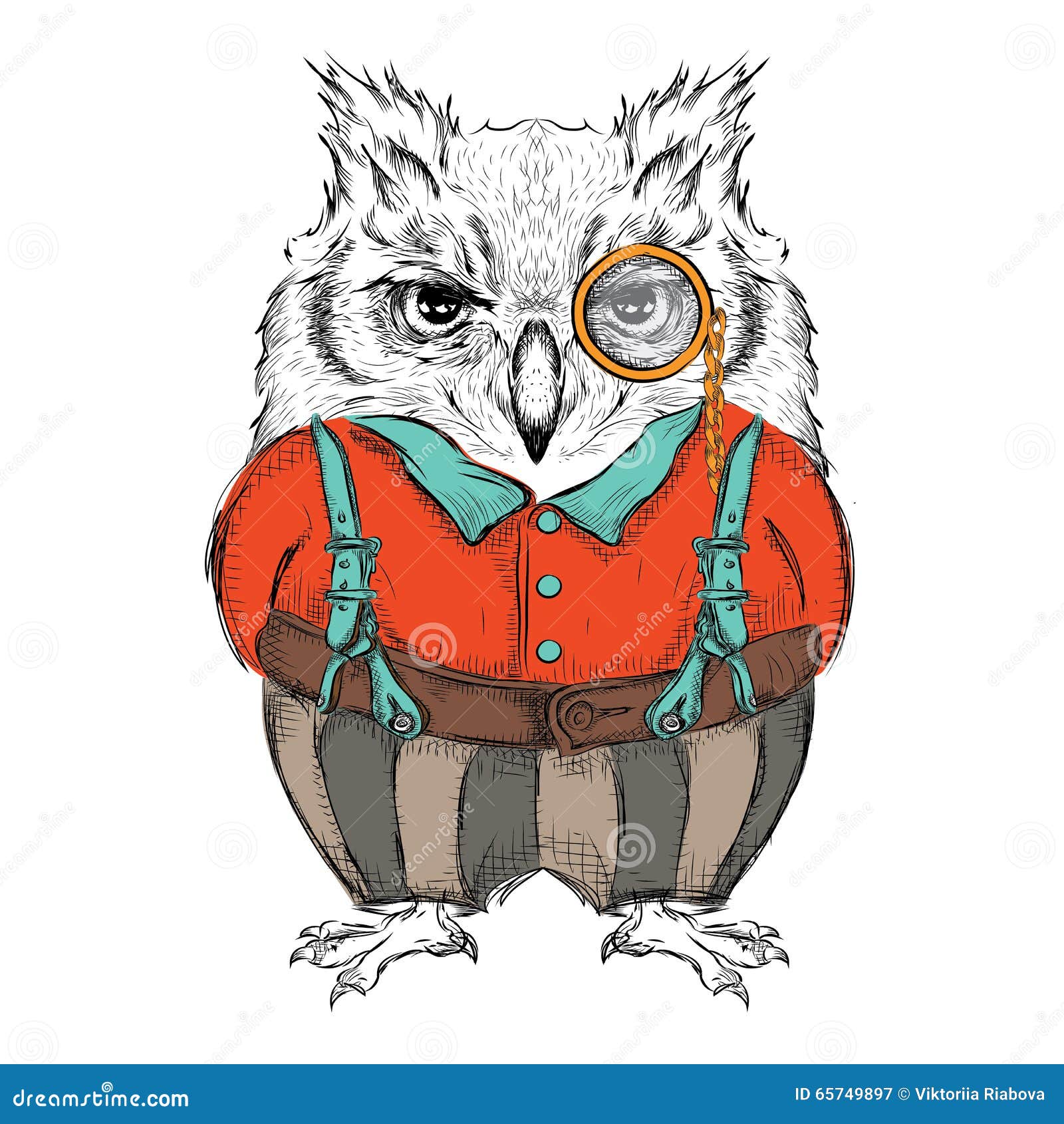 funny owl drawing