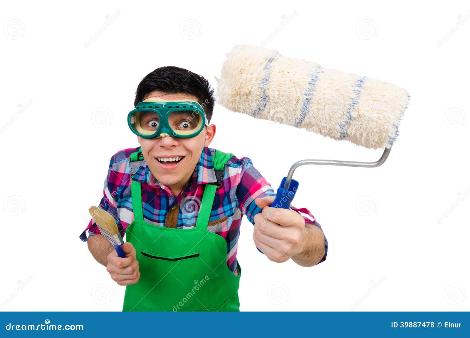 Funny painter stock photo. Image of glasses, isolated - 39887478