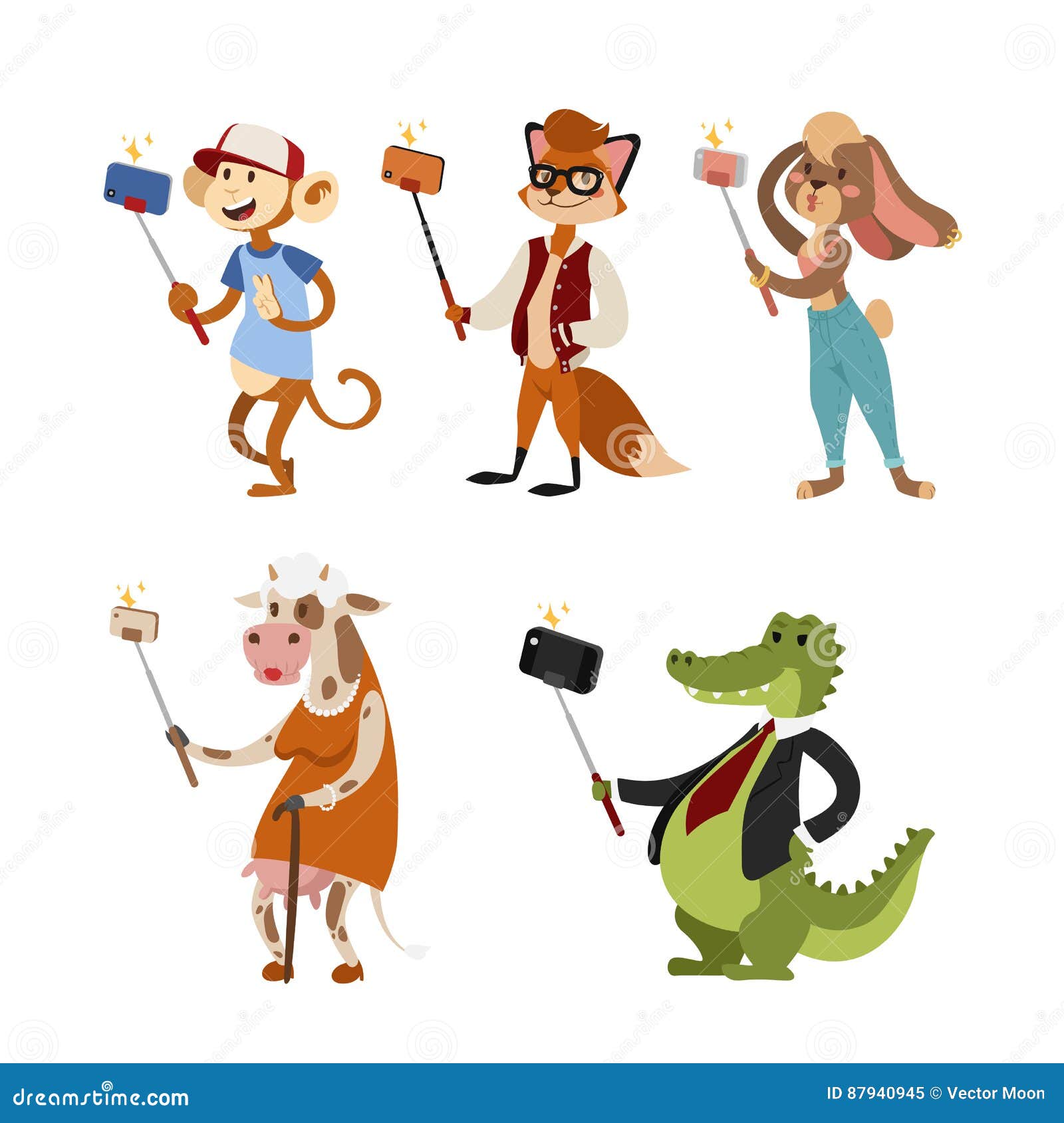 Funny Picture Photographer Mamal Person Take Selfie Stick in His Hand and Cute Animal Taking a Selfie Together with Stock Vector - Illustration of camera, cell: 87940945 Funny Picture Photographer Mamal Person Take Selfie Stick in His Hand and Cute Animal Taking a Selfie Together with Stock Vector - Illustration of camera, cell: 87940945