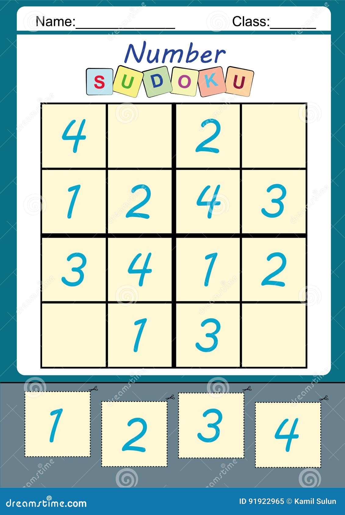 funny picture sudoku for kids stock illustration illustration of maze critical 91922965