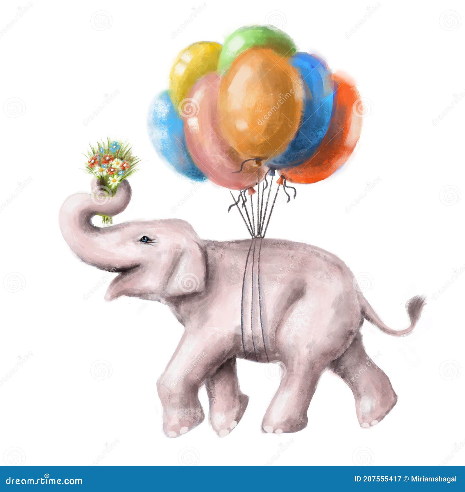 Funny Pink Elephant Flying with Colored Balloons, Happy Birthday Illustration Stock Illustration - Illustration of flying, love: 207555417 Funny Pink Elephant Flying with Colored Balloons, Happy Birthday Illustration Stock Illustration - Illustration of flying, love: 207555417