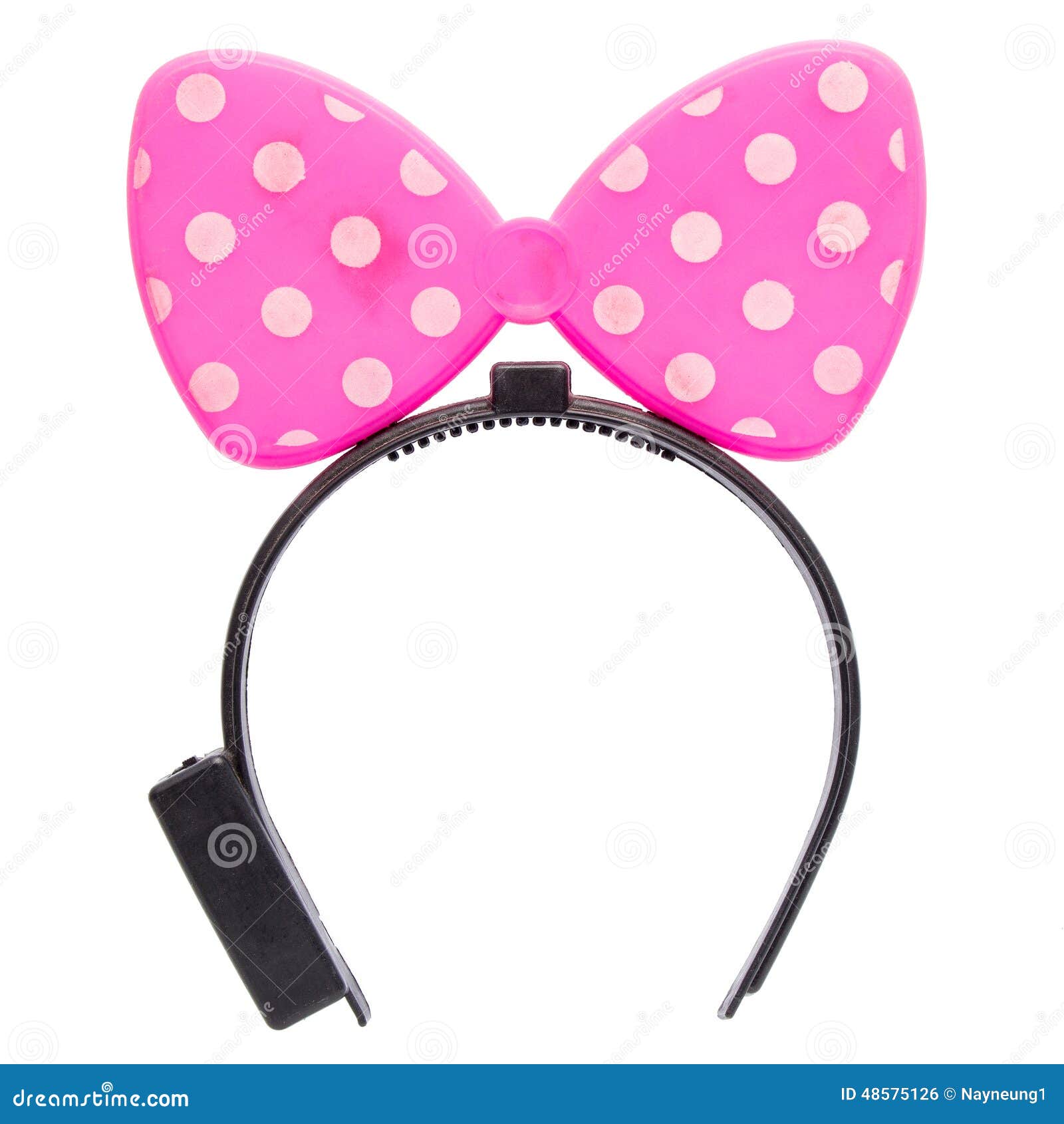 Funny Pink Headband Isolated on White . Stock Photo Image of