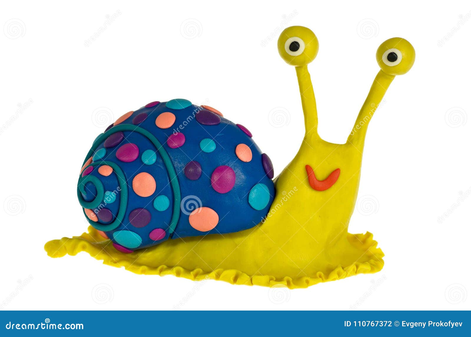 funny plasticine snail
