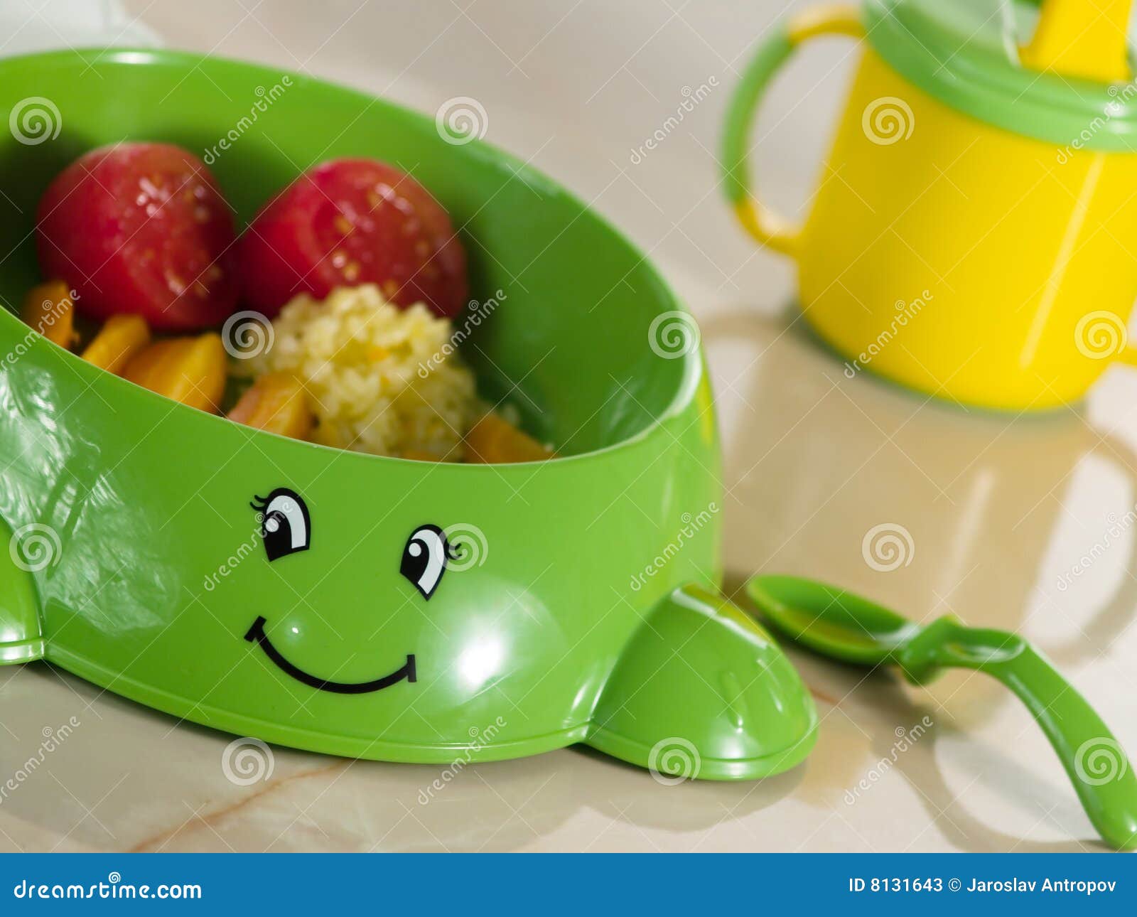 Funny plate stock image. Image of fresh, healthy, spoon 8131643