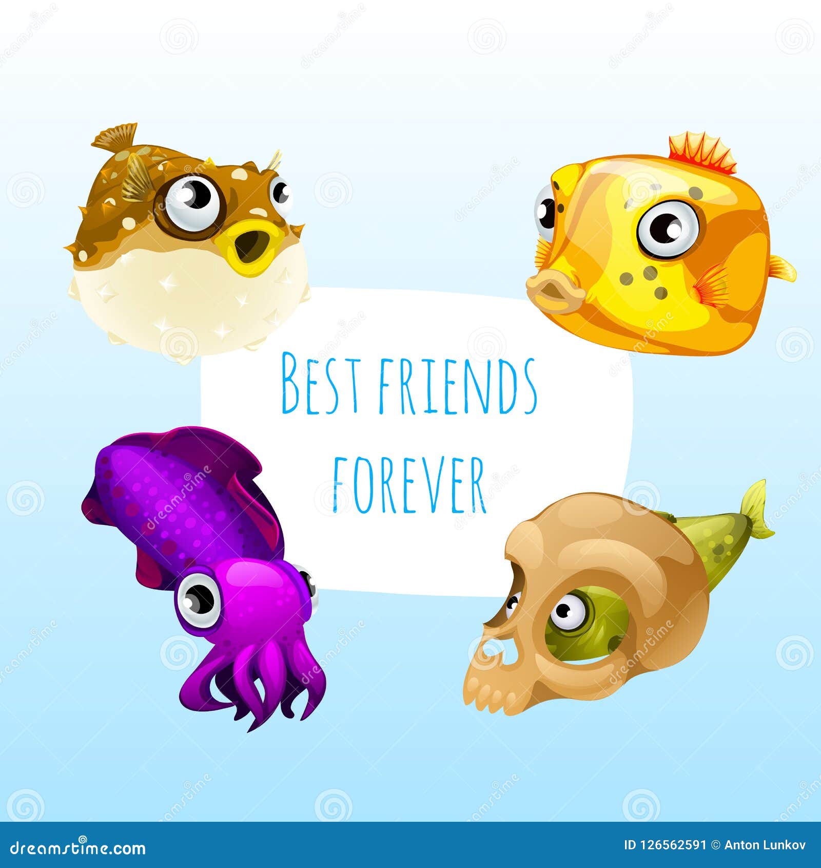 Funny Poster with Image of Marine Fishes with Cute Purple Cuttlefish and the Words Best Friends Forever. Sample Design Stock Vector - Illustration of balloon, friendly: 126562591 Funny Poster with Image of Marine Fishes with Cute Purple Cuttlefish and the Words Best Friends Forever. Sample Design Stock Vector - Illustration of balloon, friendly: 126562591