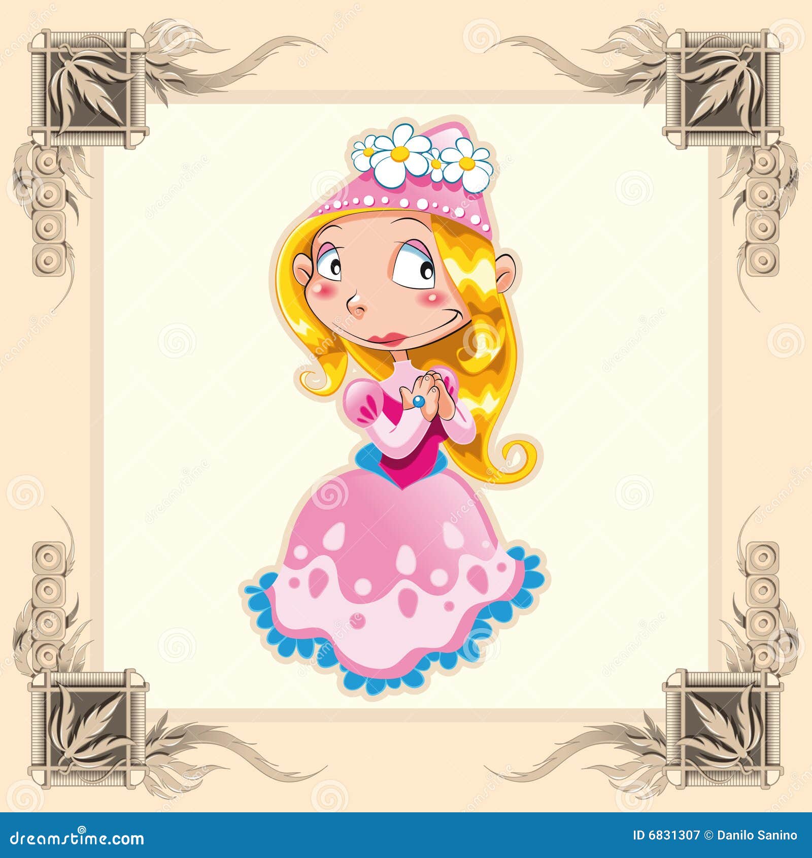 Funny Princess stock vector. Illustration of cartoon, blade - 6831307