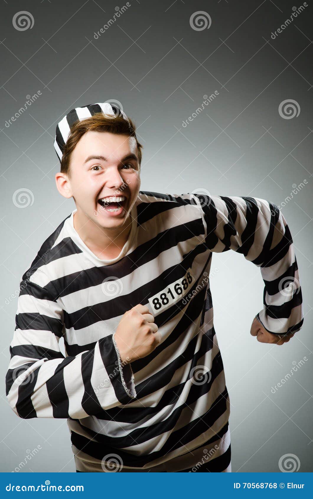 The Funny Prisoner in Prison Concept Stock Photo - Image of jail, funny:  70568768