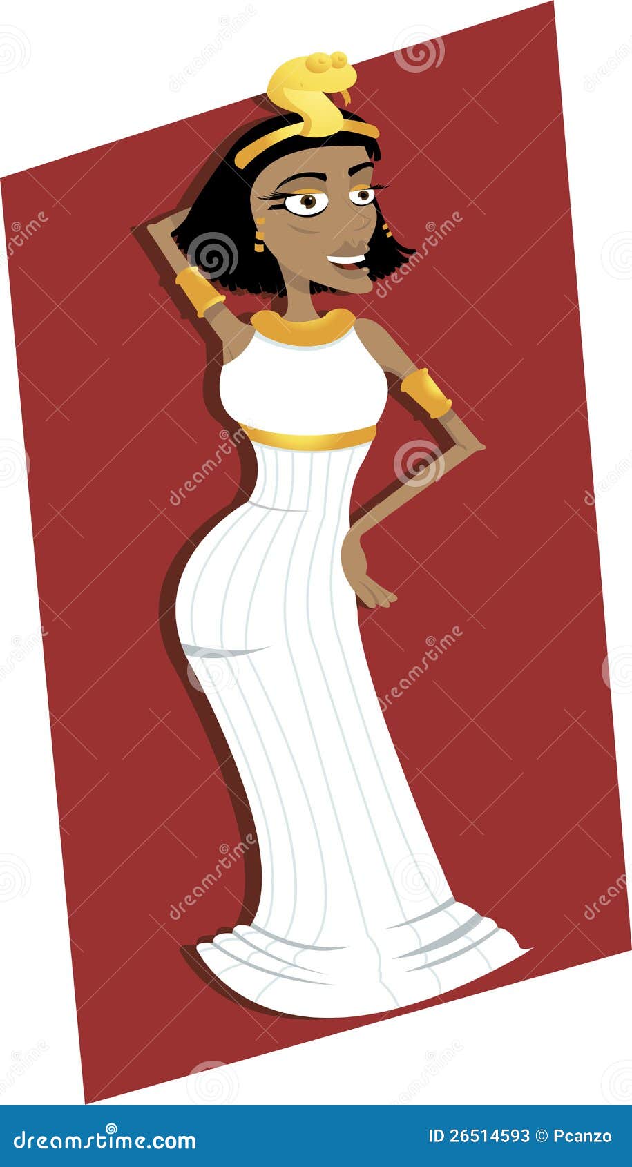 Funny Queen Cleopatra Stock Vector Illustration Of Posing