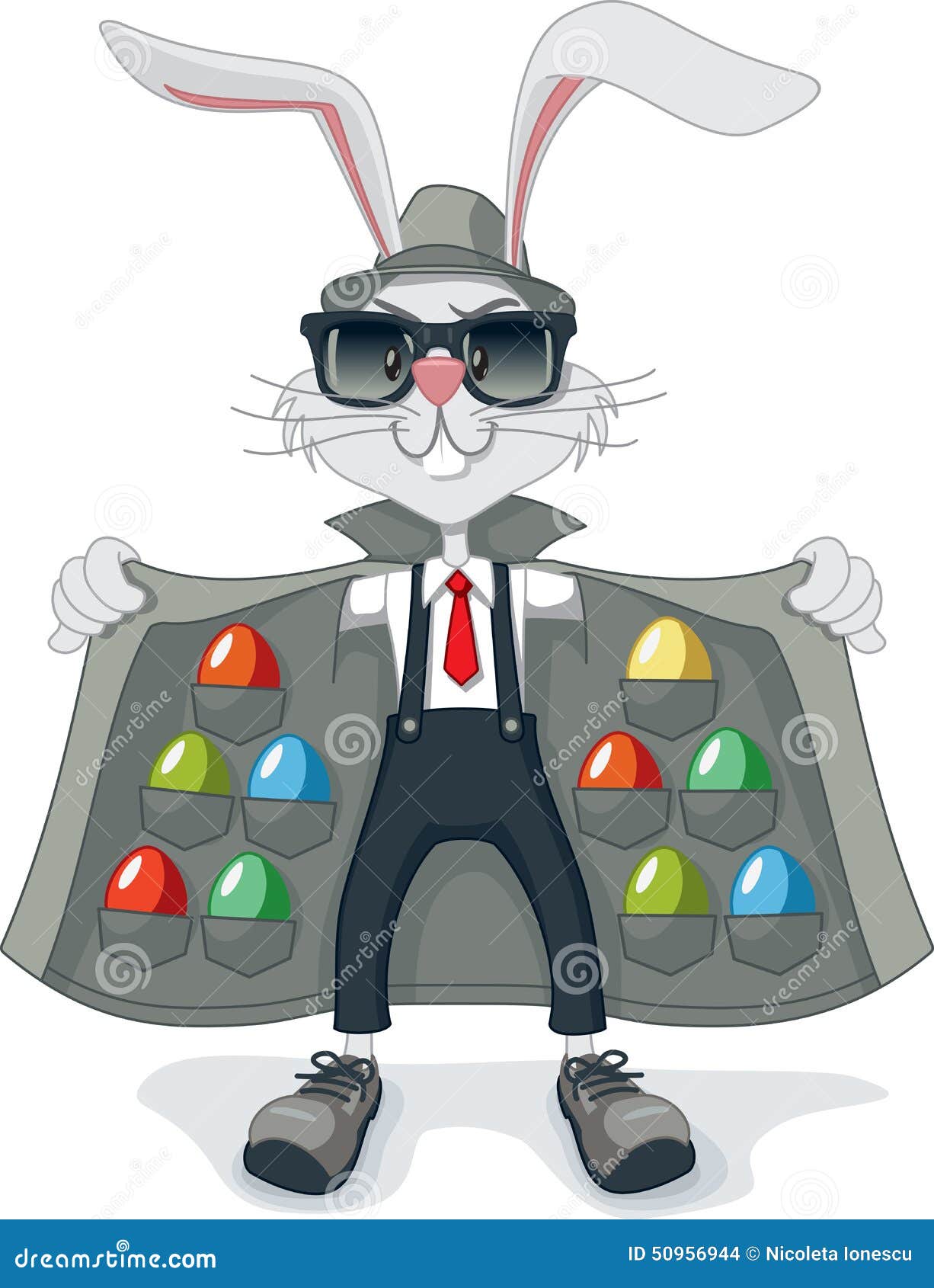 Bunny Gangster Vector Illustration 19372170