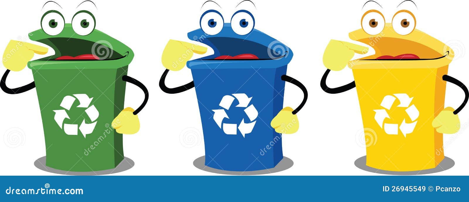Funny Recycling Boxes Stock Vector Illustration Of Mouth 26945549.
