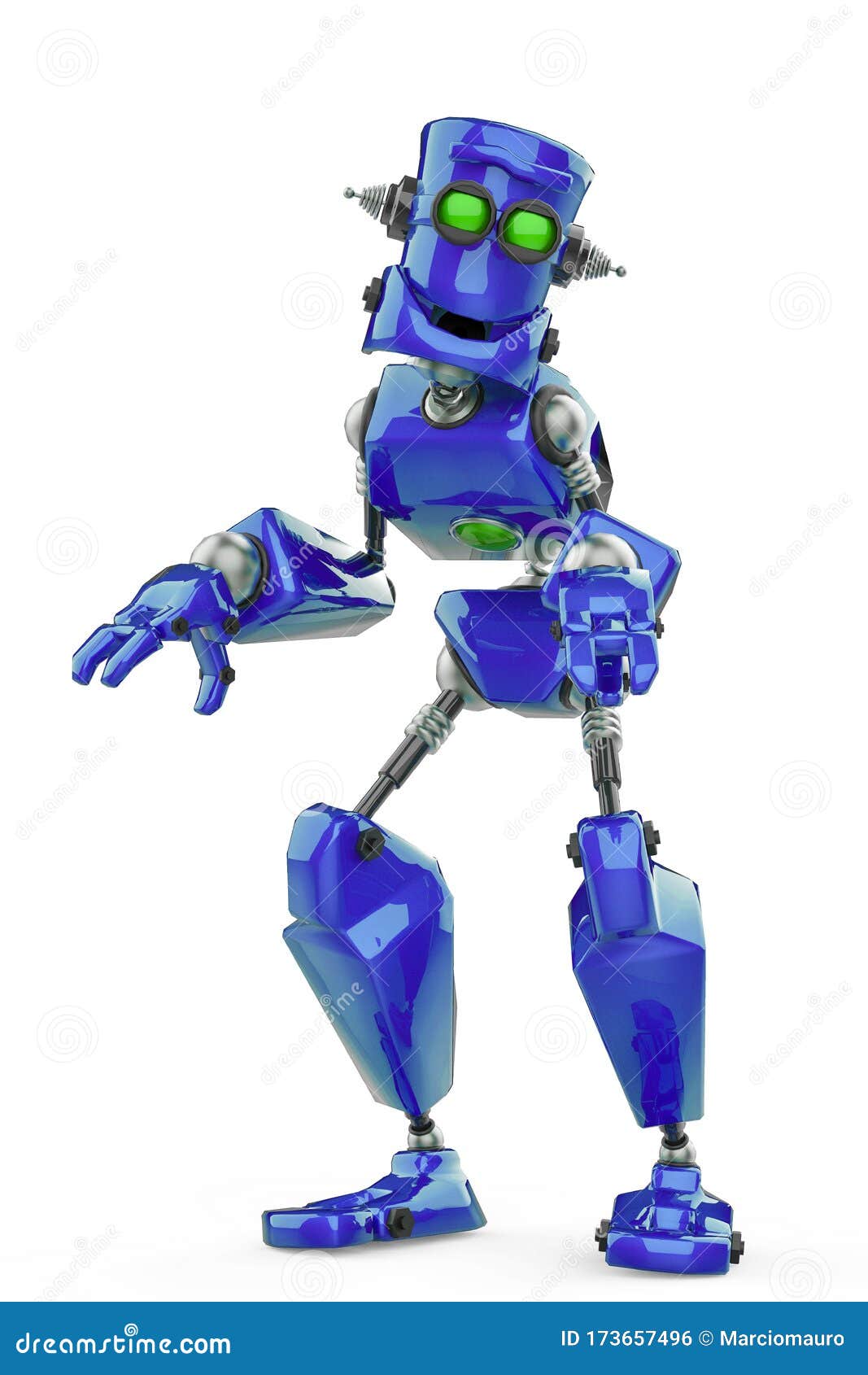 Funny Robot Cartoon Doing a Monster Pose in a White Background Stock  Illustration - Illustration of isolated, glossy: 173657496