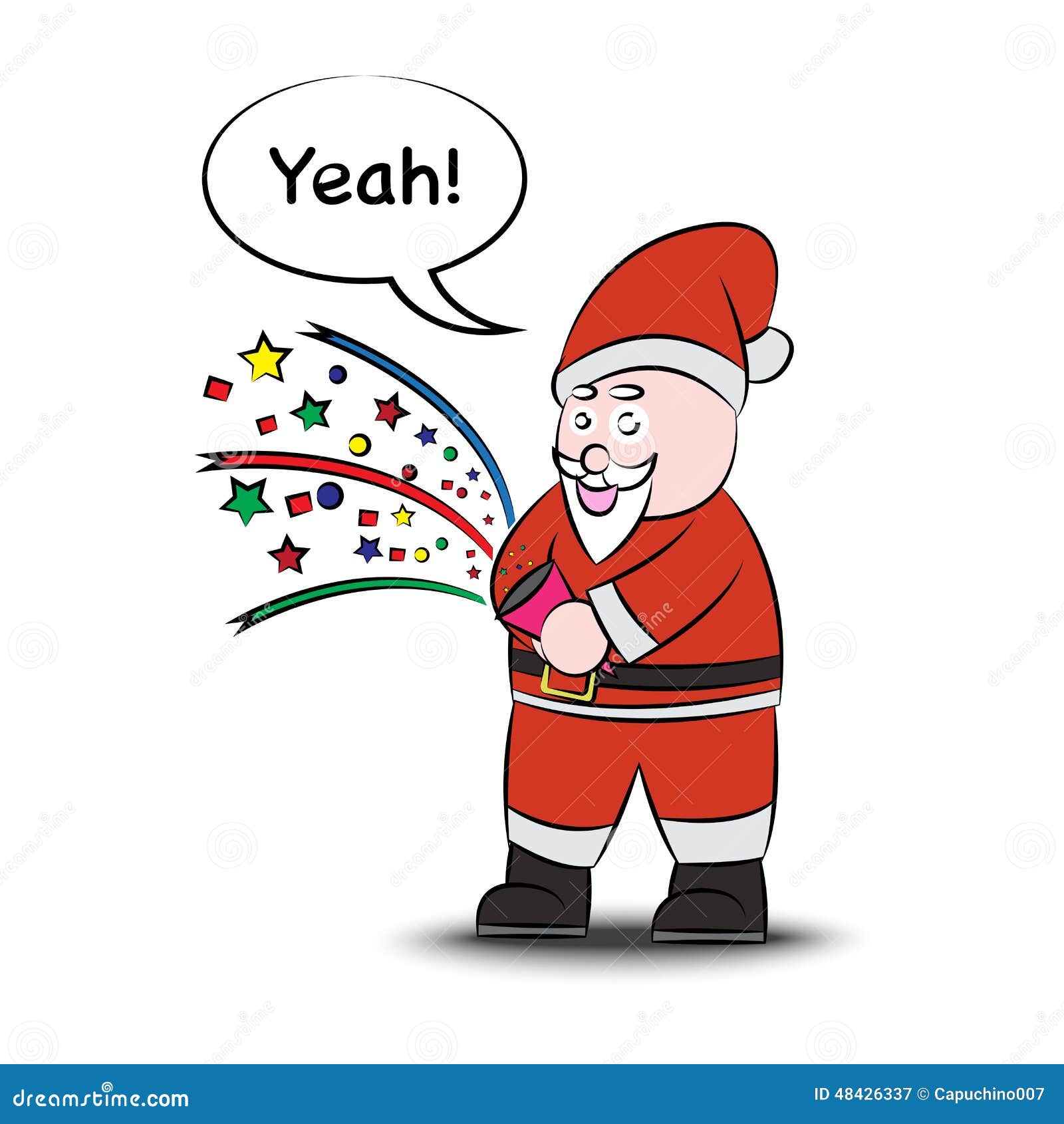 Funny Santa Claus. Vector Eps10. Stock Vector - Illustration of funny