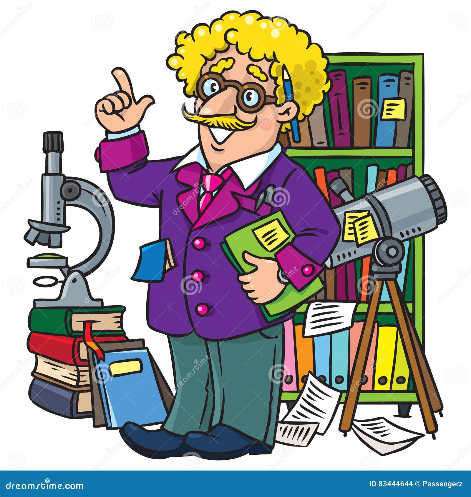 funny scientist or inventor, profesion abc series
