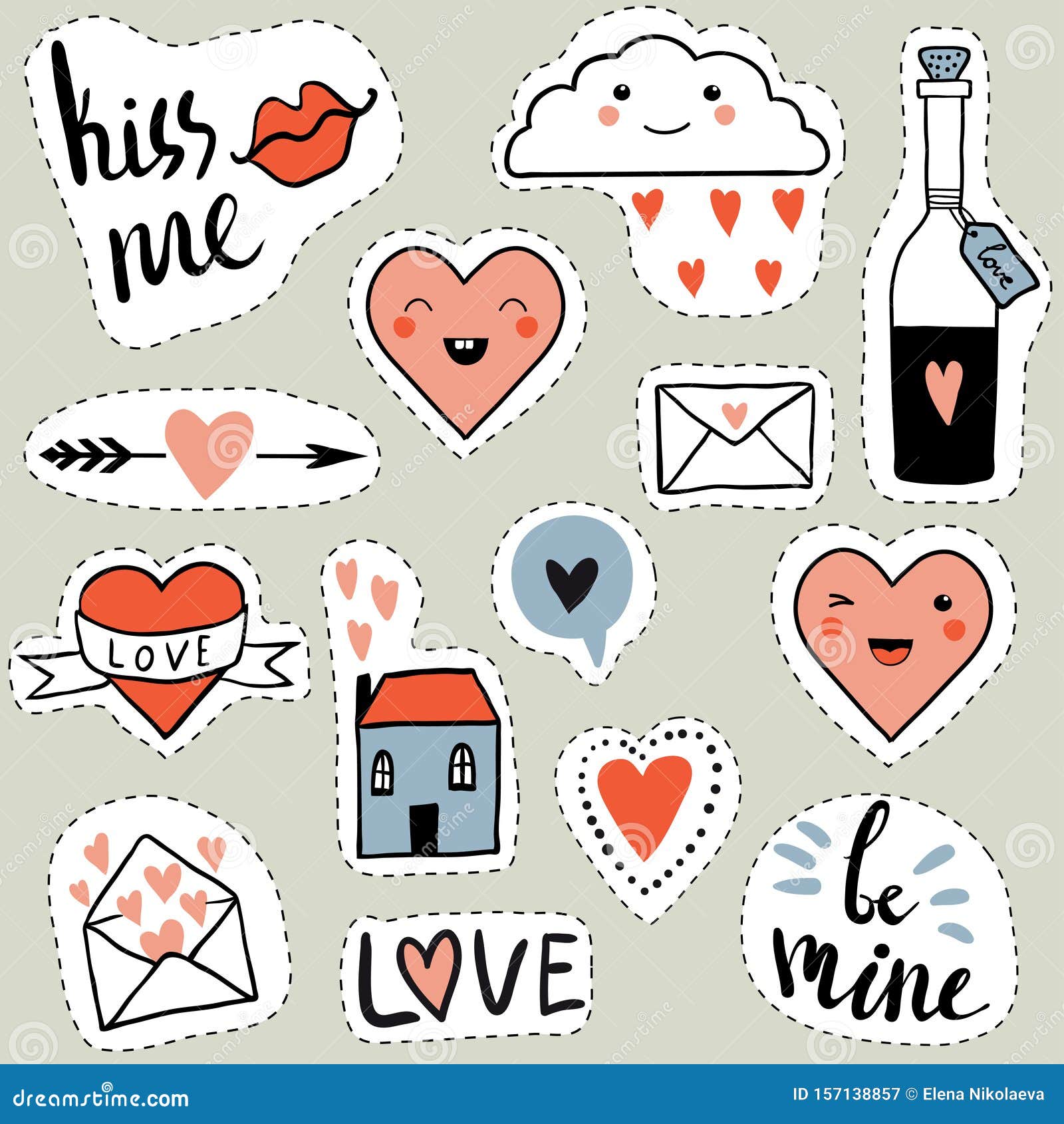 Funny Set of Love Cartoon Stickers Stock Vector - Illustration of wedding, pink: 157138857 Funny Set of Love Cartoon Stickers Stock Vector - Illustration of wedding, pink: 157138857