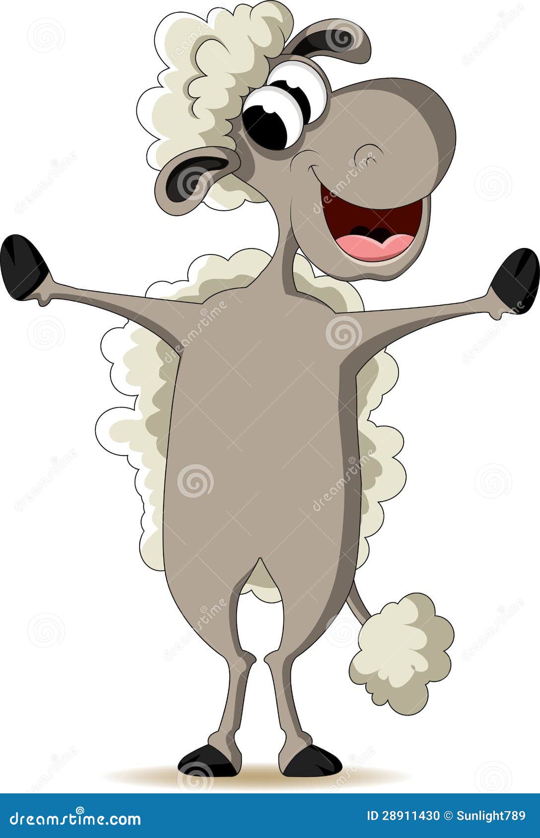 Funny Sheep Cartoon Stock Photo - Image: 28911430