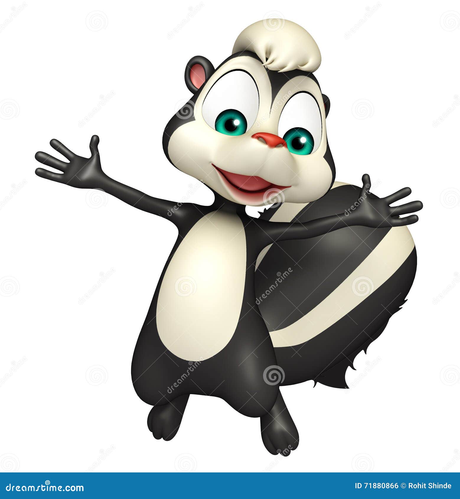 Funny Skunk Cartoon Character Stock Illustration - Illustration of asia ...