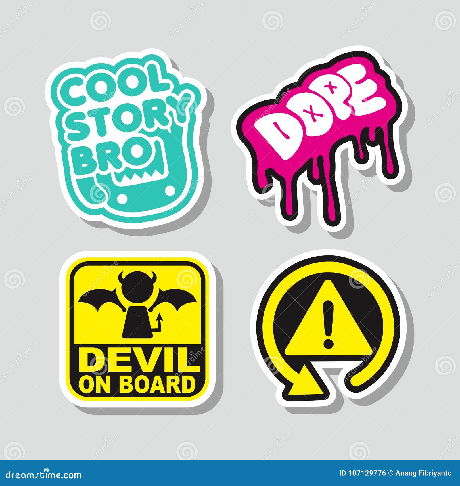 Funny Slogan Designs for Tshirt and Stickers,and Decals. Vectors Stock  Vector - Illustration of custom, clip: 107129776