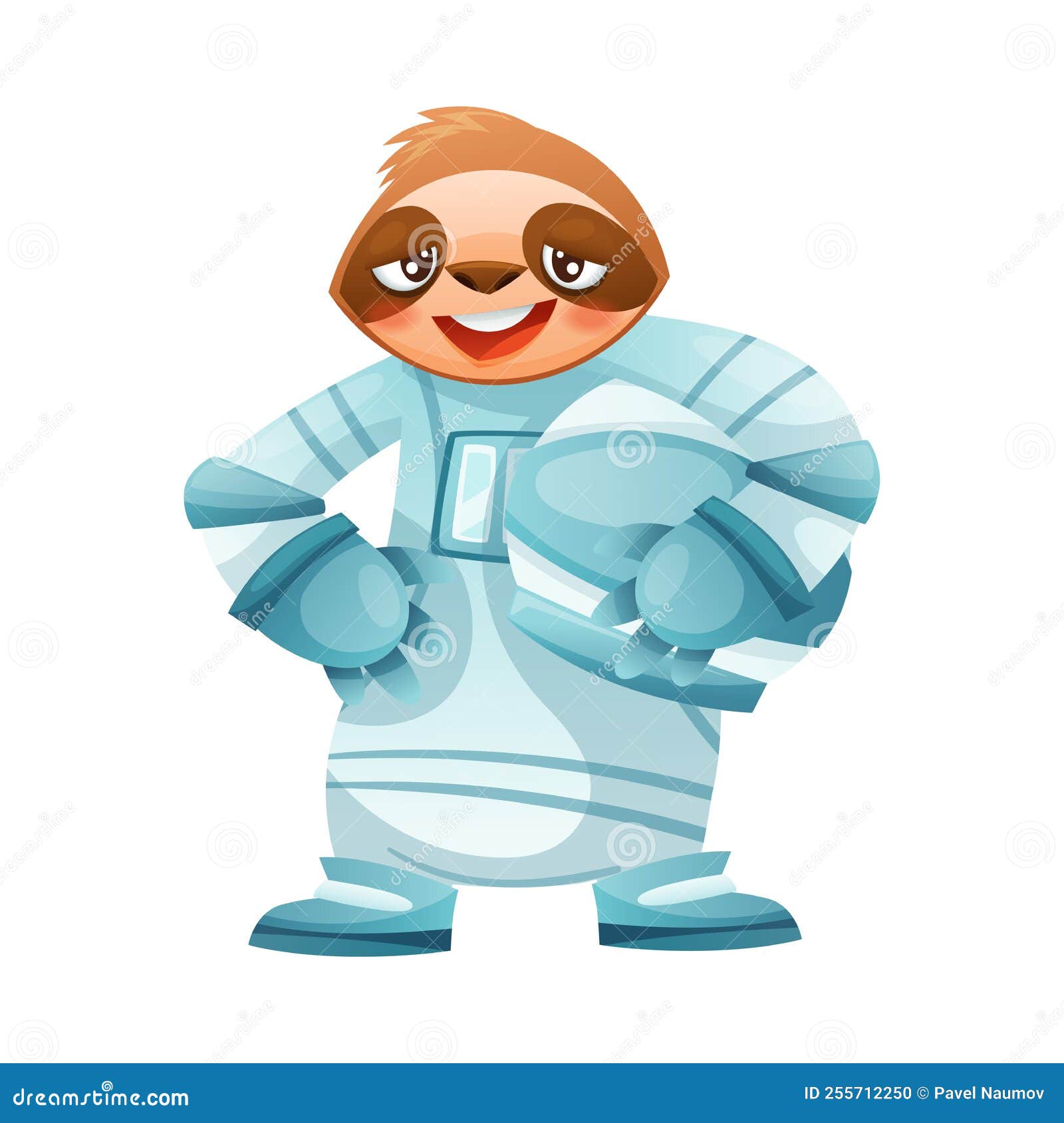 sloth wearing a space suit