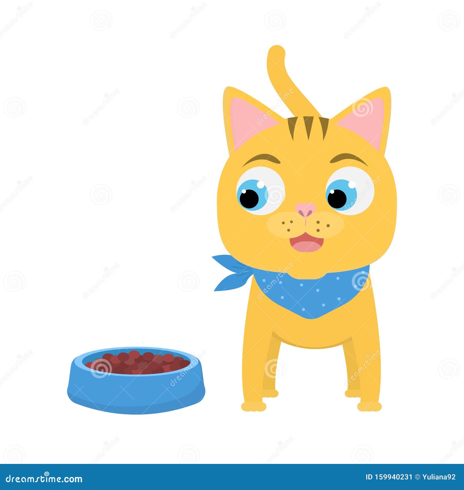 Funny Cat Eating. Cartoon Little Kitten with Pet Food in the Bowl. Isolated Vector Illustration Stock Illustration - Illustration of white, kittens: 159940231 Funny Cat Eating. Cartoon Little Kitten with Pet Food in the Bowl. Isolated Vector Illustration Stock Illustration - Illustration of white, kittens: 159940231