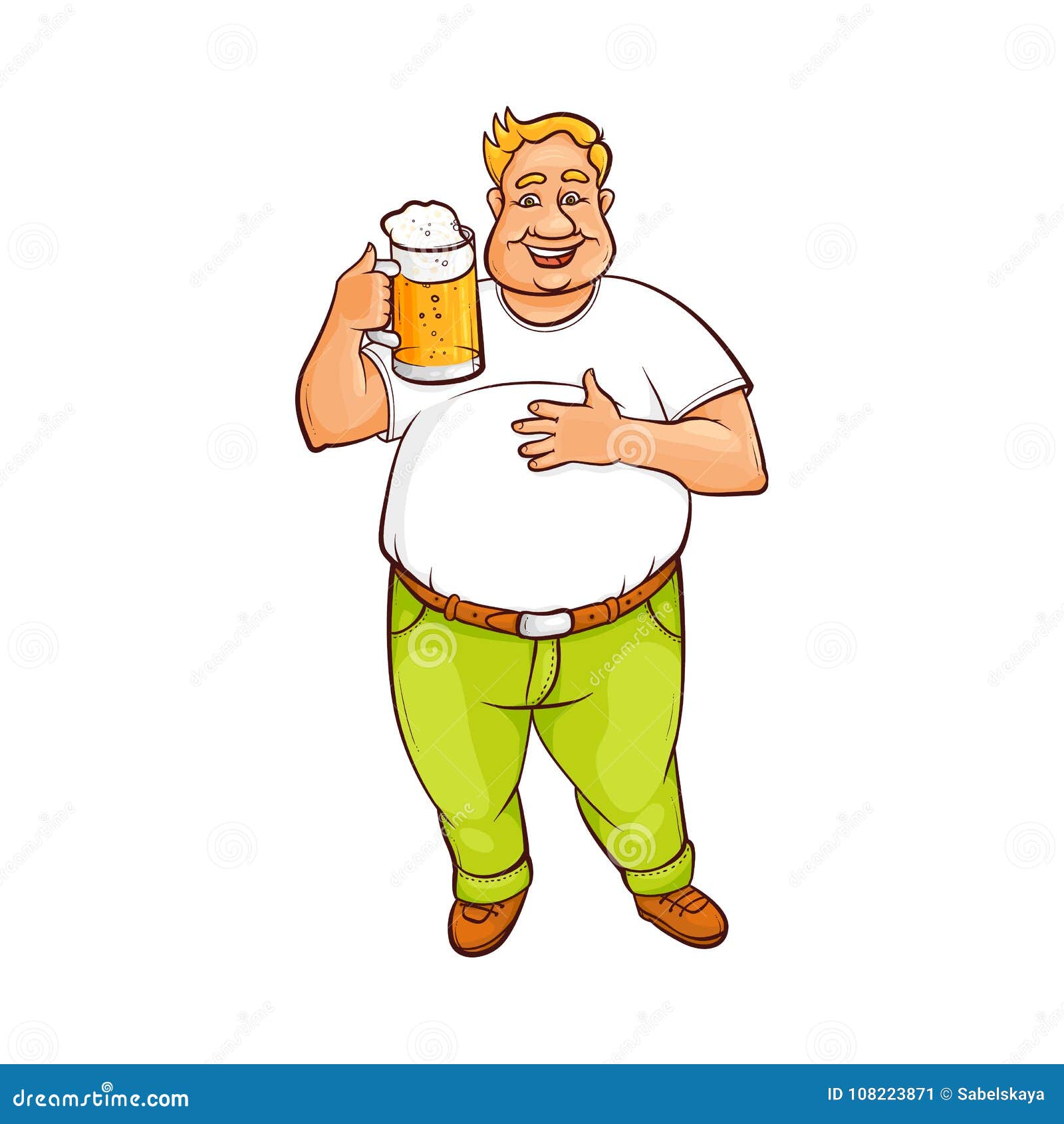 Picture of an animated chubby man - Nude gallery