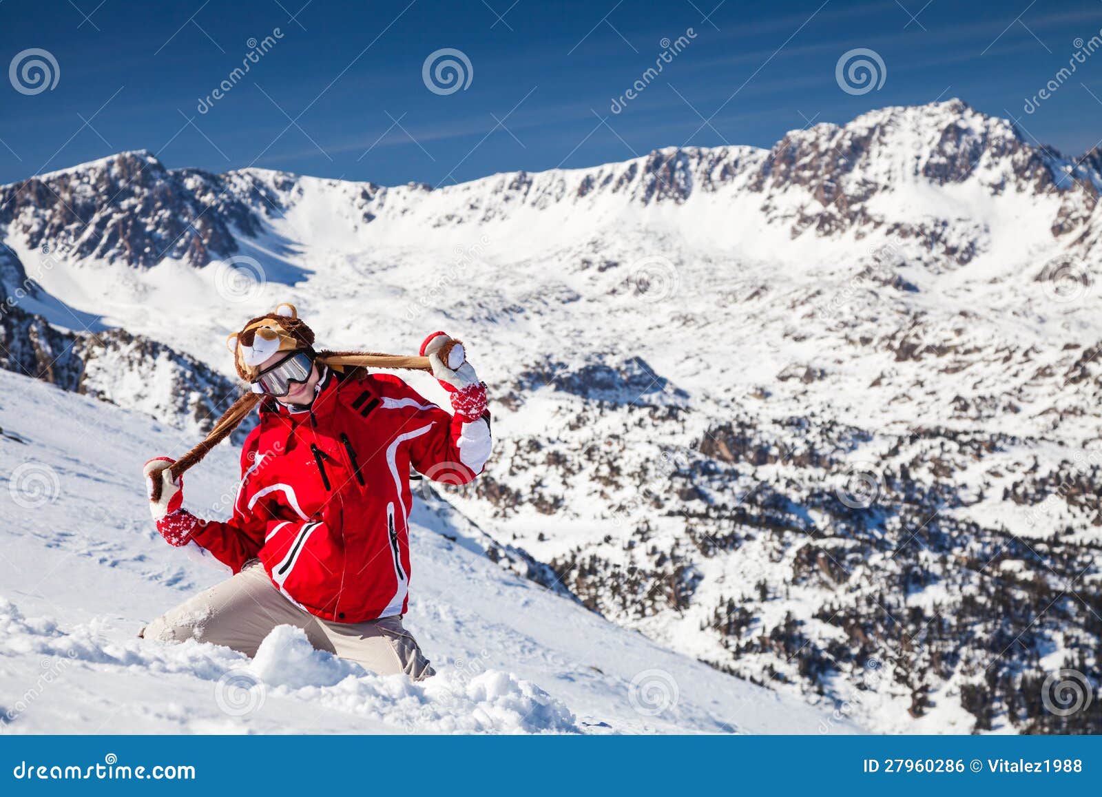Funny snowboarder stock photo. Image of adventure, outside 27960286