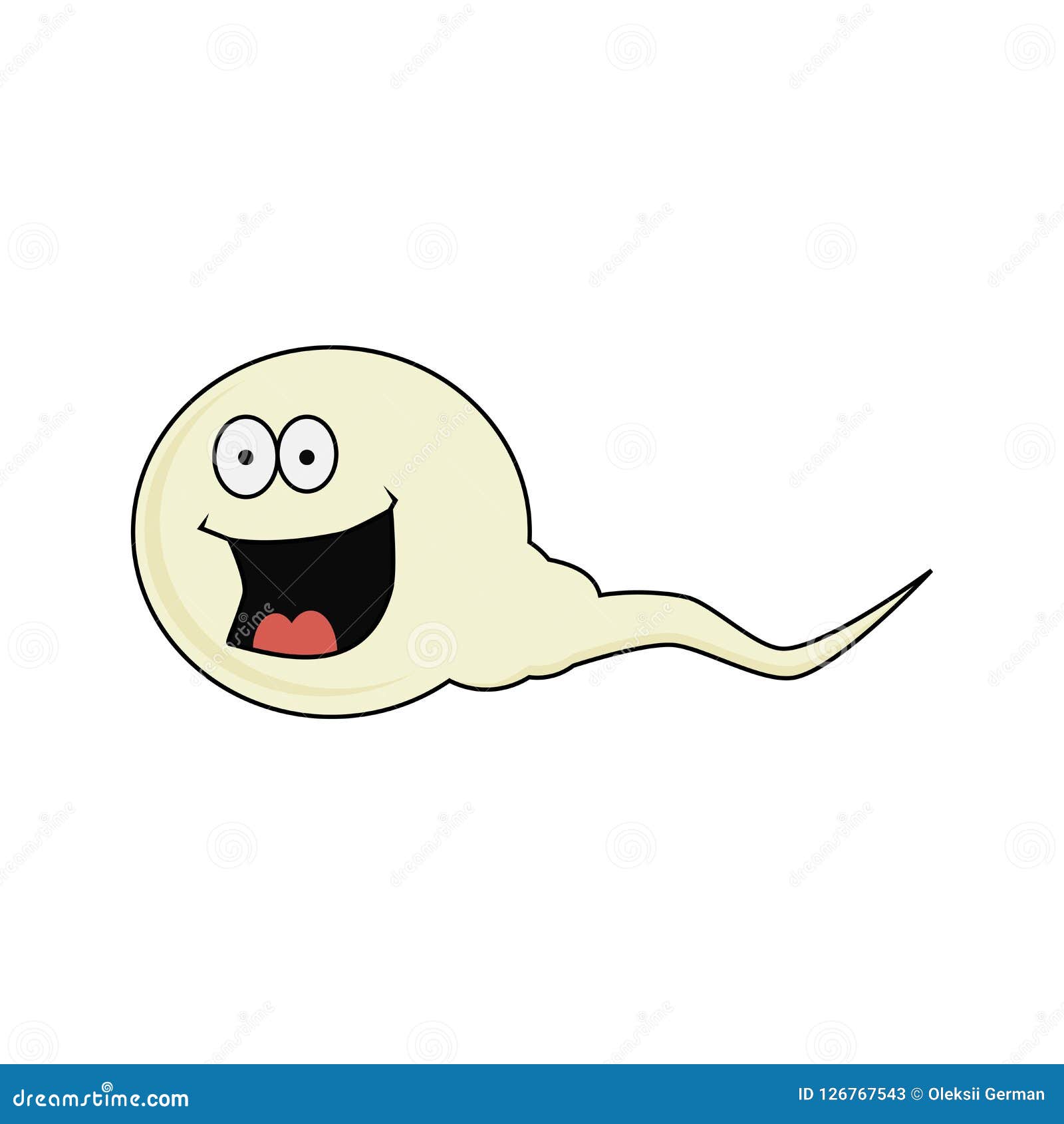 Funny semen stock illustration. Illustration of object - 126767543