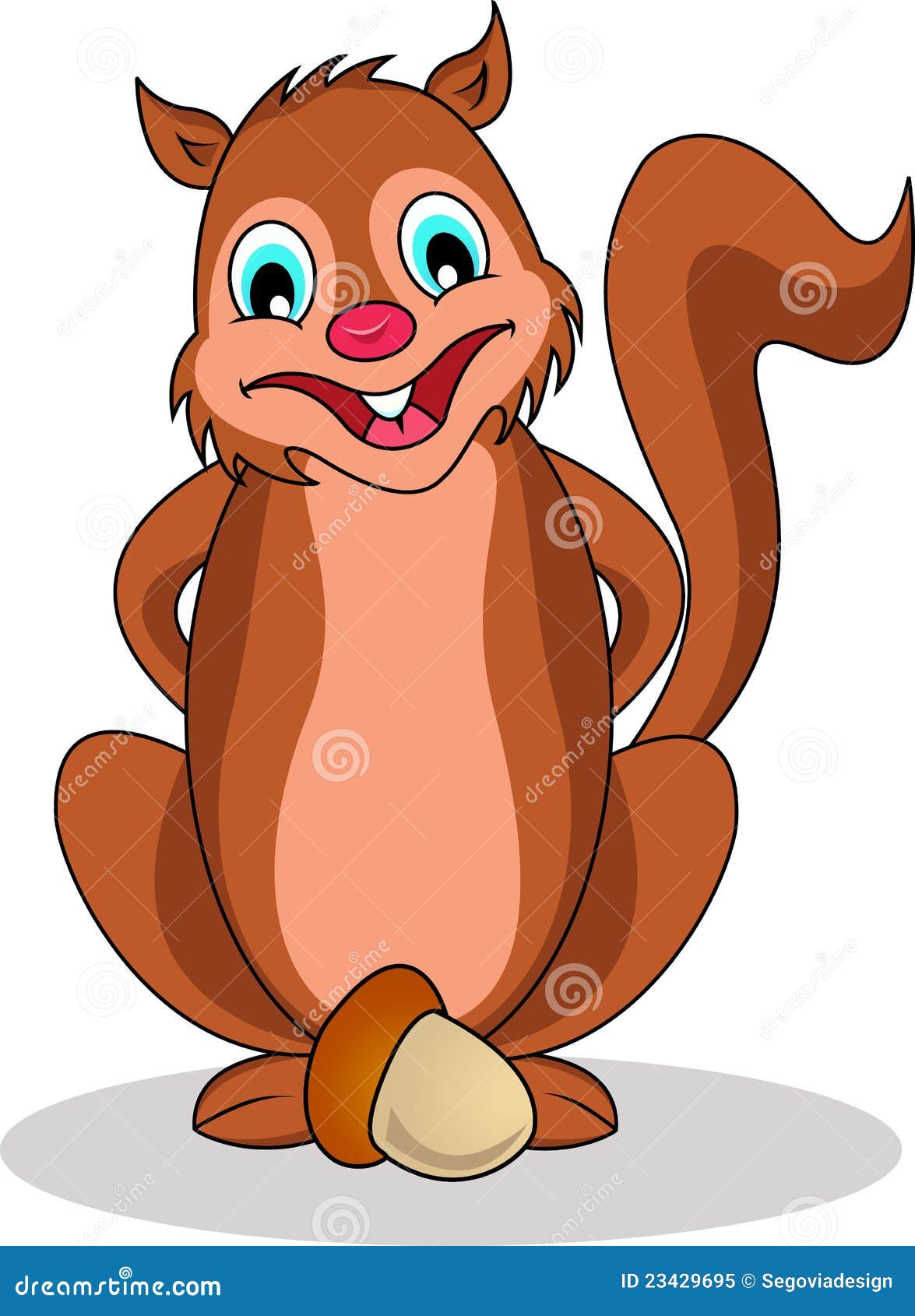 Funny squirrel cartoon stock vector. Illustration of funny 23429695