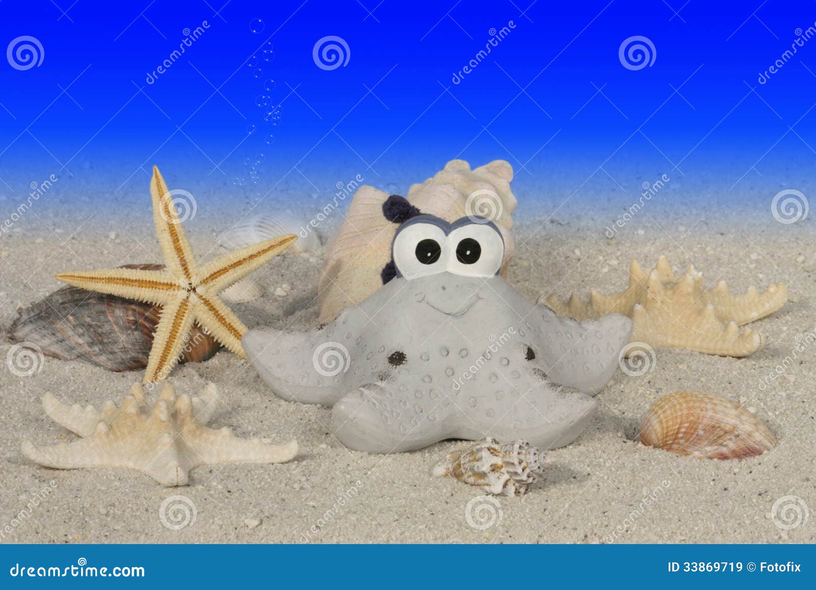 Funny starfish under water stock image. Image of greetingcard - 33869719