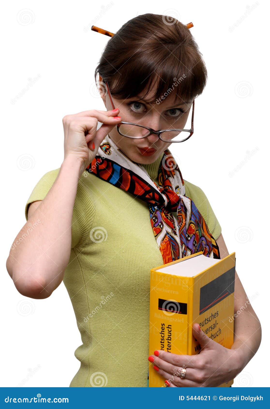 Funny Student with a Dictionary Stock Image - Image of lecturer,  expression: 5444621