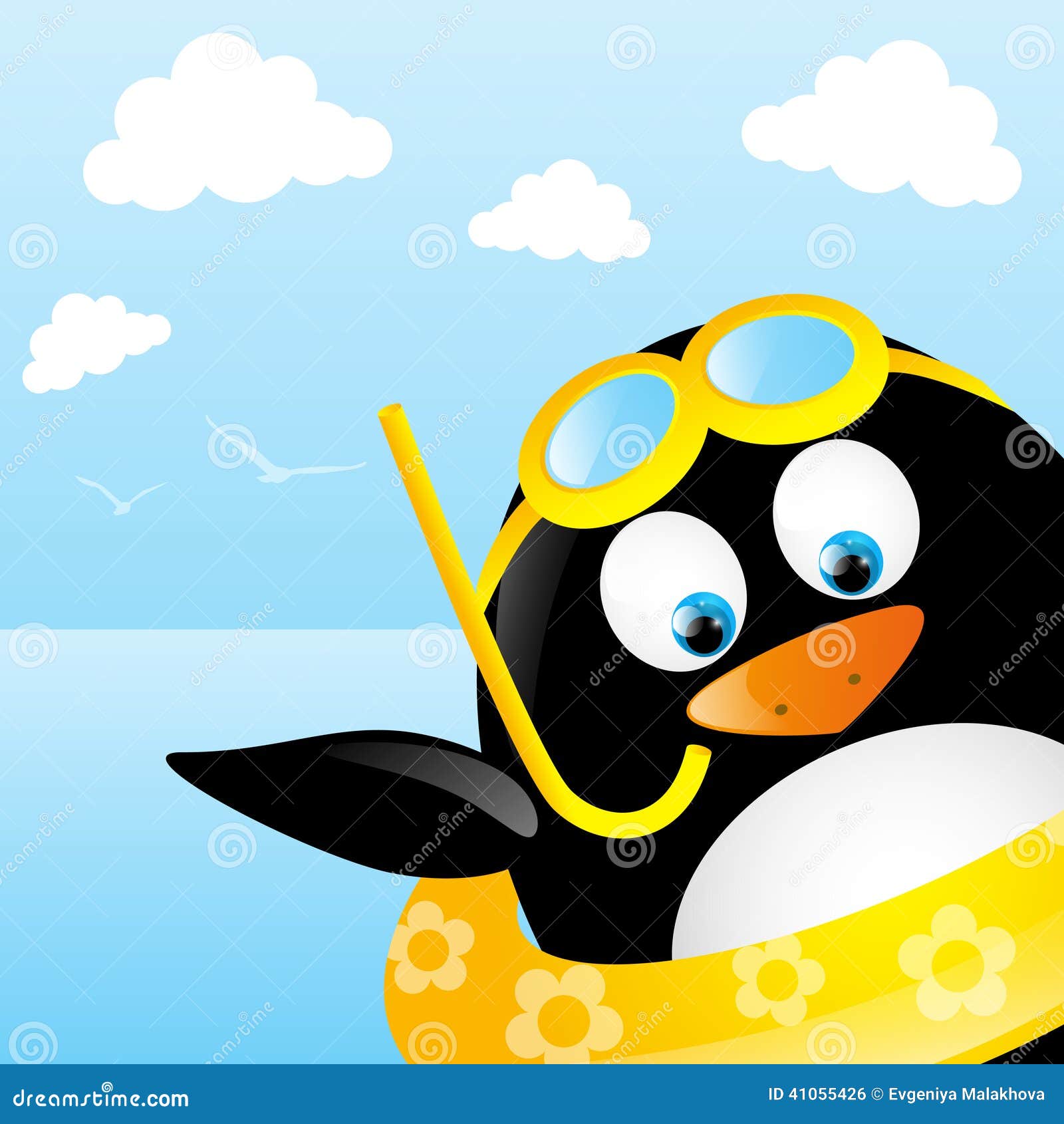 summer penguin clipart - photo #17