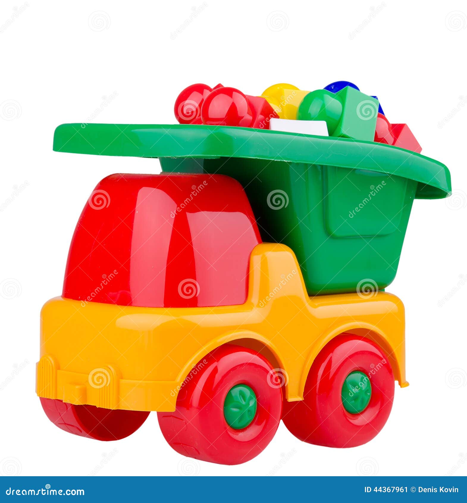 Funny Toy Car with Building Blocks Stock Image Image of white, logic