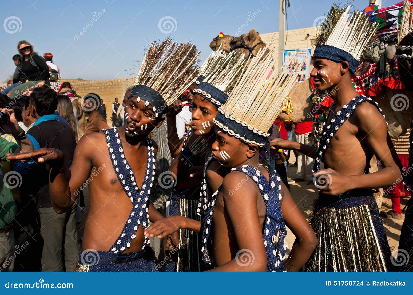 Funny Tribal Dancing People from African Continent Editorial Stock Image -  Image of face, crazy: 51750724