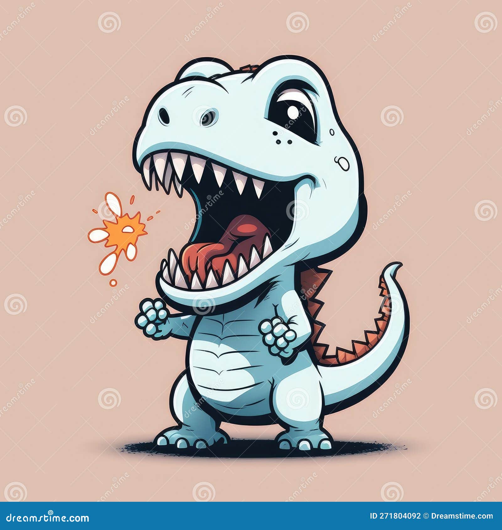 cute baby tyrannosaurus rex cartoon dinosaur character