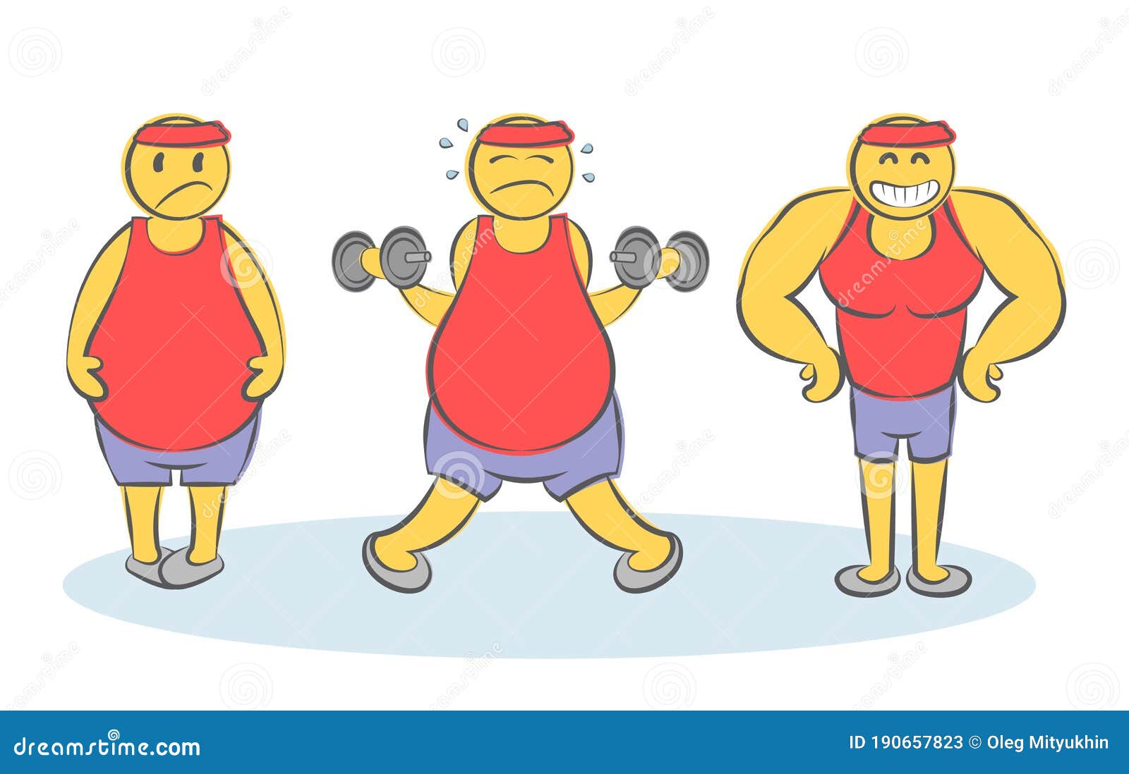 Funny Vector Doodle Concept of before & after Body Transformation. Weight  Loss and a Healthy Body Stock Vector - Illustration of lose, drawing:  190657823