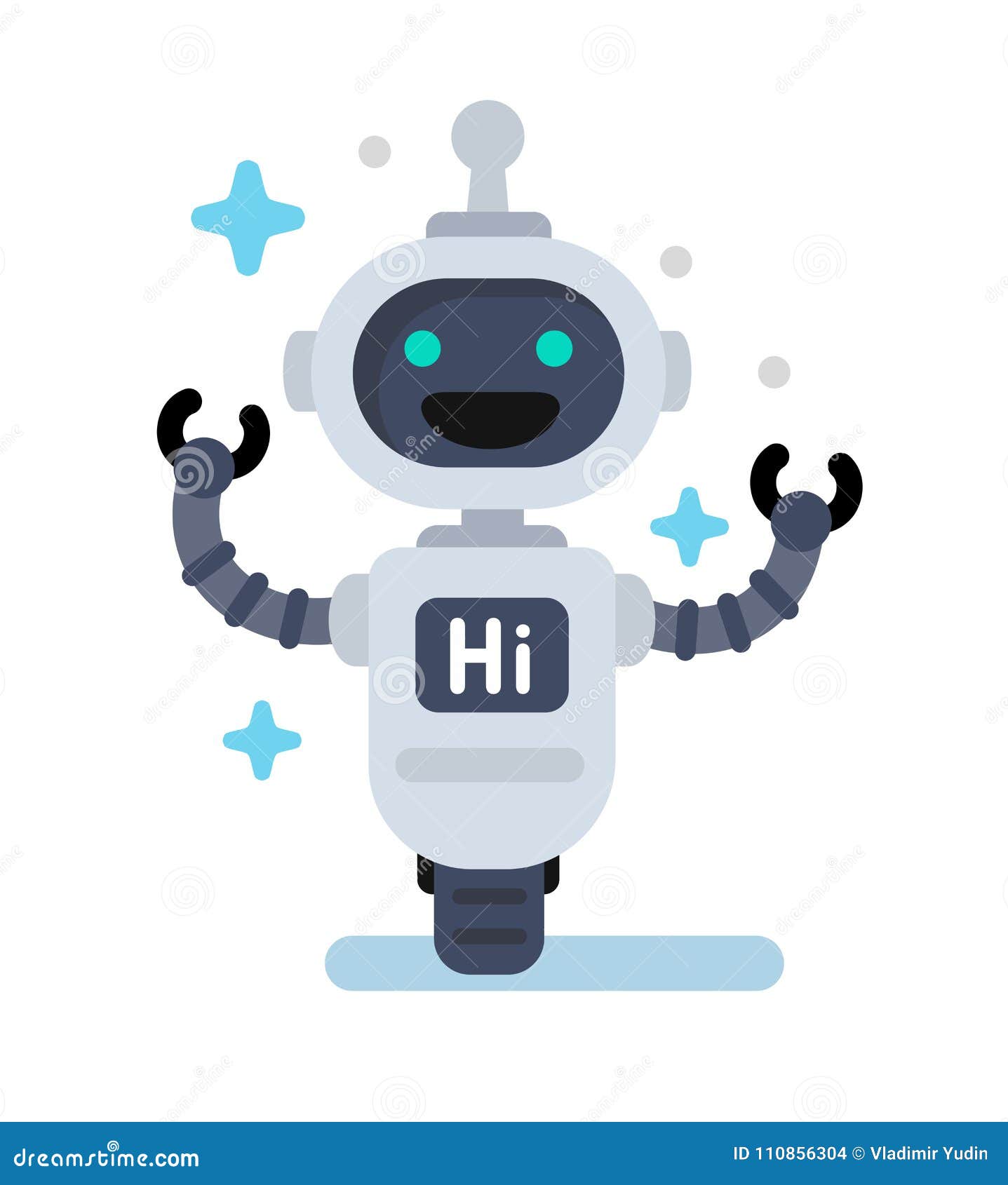 funny  robot in flat
