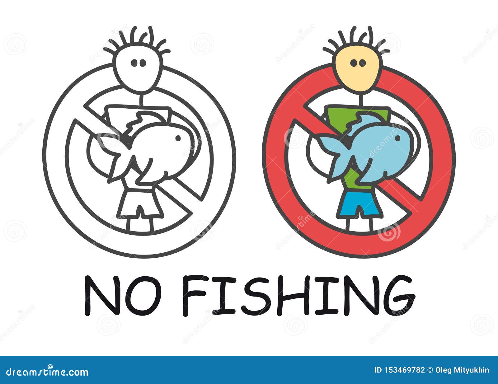 Funny Vector Stick Man with a Fish in Children`s Style. No Fishing No Photo Sign Red Prohibition. Stop Symbol. Prohibition Icon. Stock Vector - Illustration of access, denied: 153469782 Funny Vector Stick Man with a Fish in Children`s Style. No Fishing No Photo Sign Red Prohibition. Stop Symbol. Prohibition Icon. Stock Vector - Illustration of access, denied: 153469782