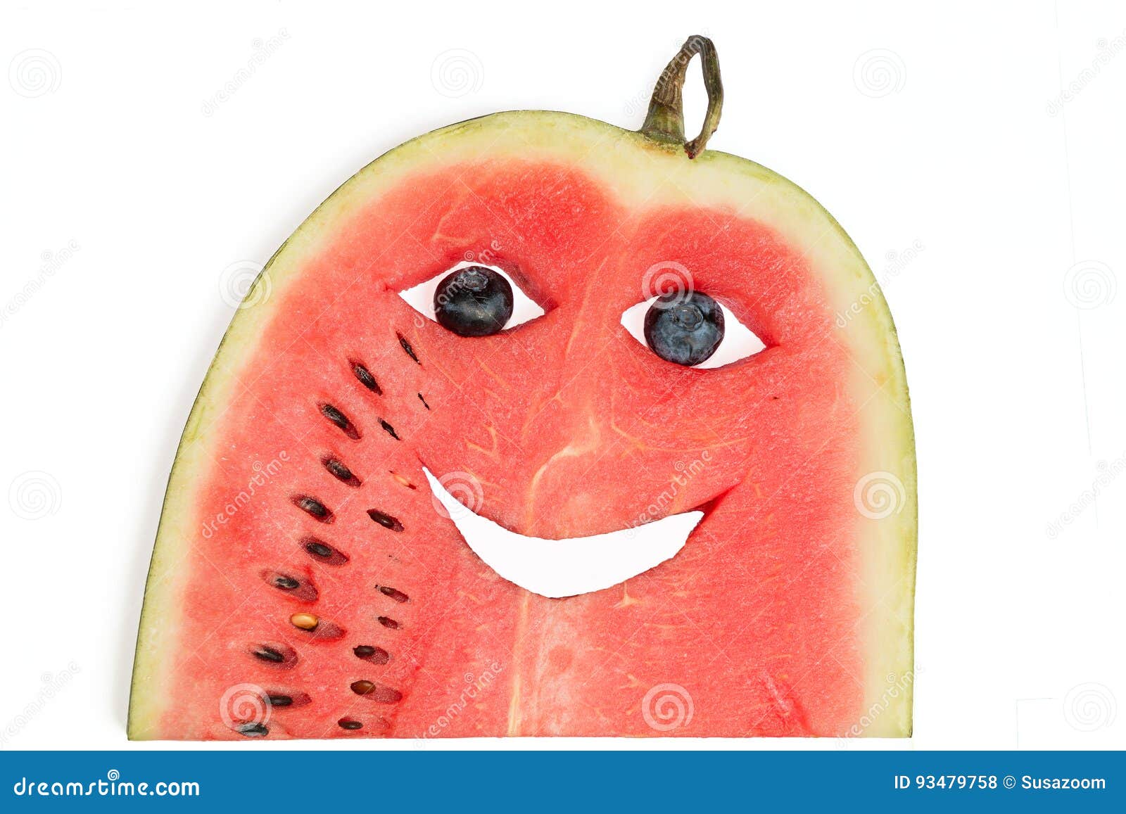 Funny watermelon face stock photo. Image of creative 93479758