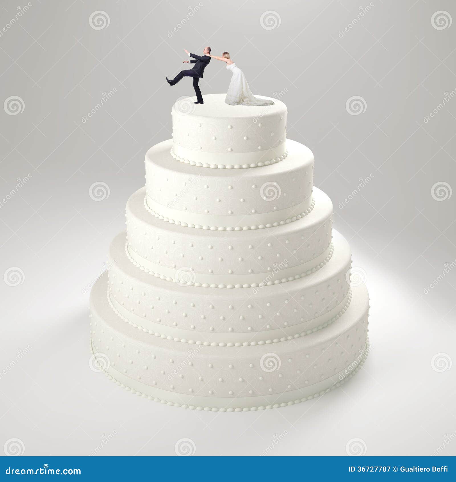 Funny wedding cake stock illustration. Illustration of decoration ...